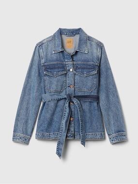 GAP ultrasoft belted denim jacket cotton NWT SZ XXL